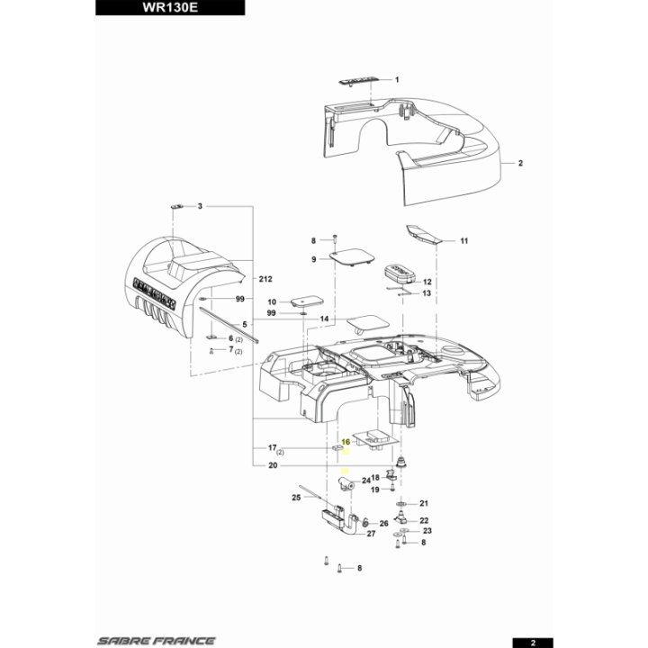 Circuit de commande d'ecran pour tondeuse robot Worx (WR50041411) | Motoculture-Distri-Piece.Fr
