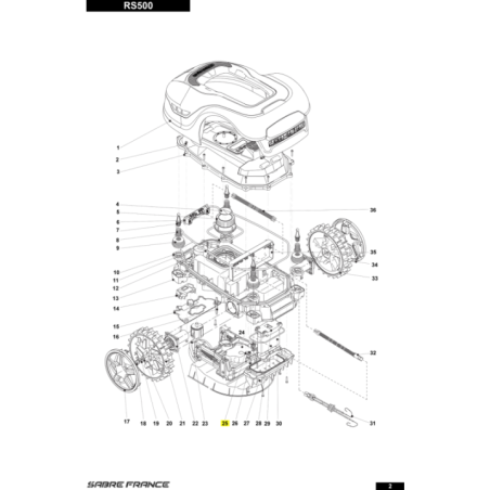 Carte avec usb pour tondeuse robot Sarp (S8060030001) | Motoculture-Distri-Piece.Fr