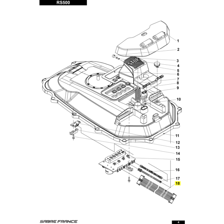 Faisceau de carte avec ecran pour tondeuse robot Sarp (S8060030401) | Motoculture-Distri-Piece.Fr