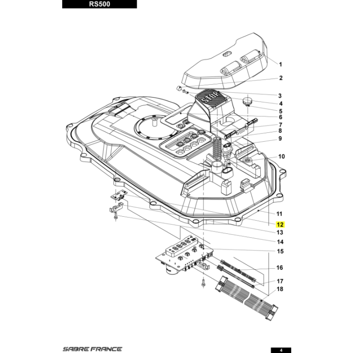 Faisceau de capteur de collision pour tondeuse robot Sarp (S8060030801) | Motoculture-Distri-Piece.Fr