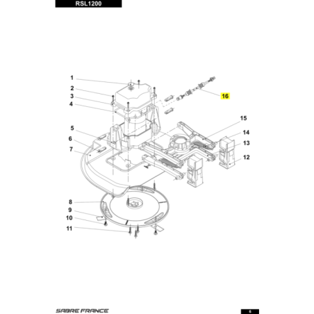 Faisceau de moteur de coupe pour tondeuse robot Sarp (S8060031901) | Motoculture-Distri-Piece.Fr